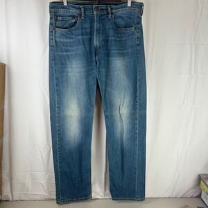 Levi's 505 Regular Fit Jeans Mens 36x32 Blue Medium Wash Straight Leg